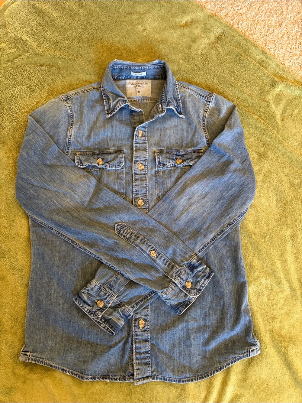 Abercrombie & Fitch Light Blue Denim Shirt Jacket *Read description